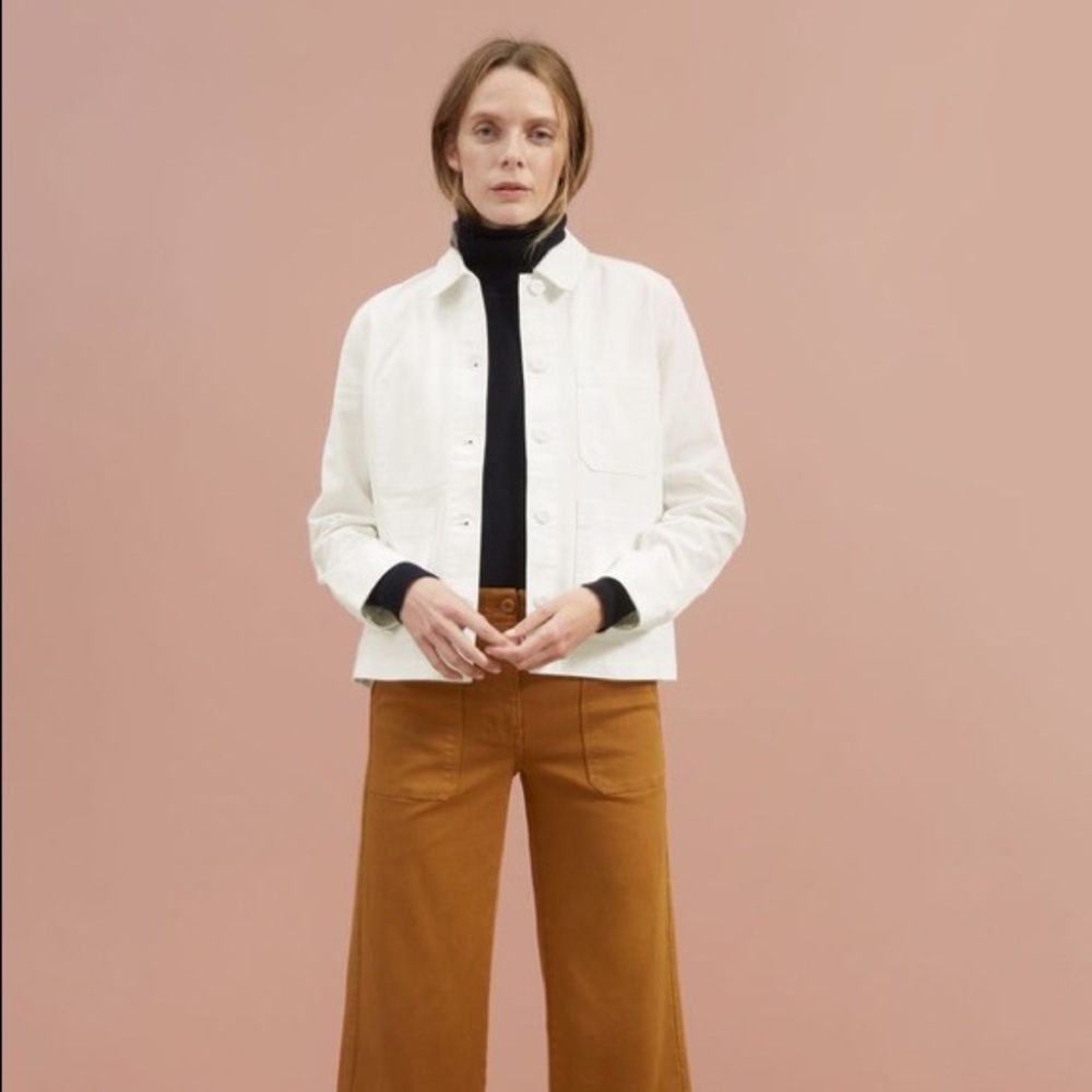 White Everlane Chore Jacket